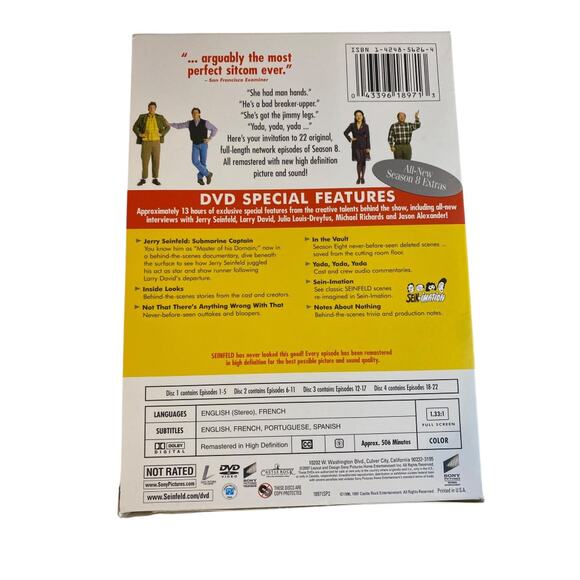 Seinfeld Season 6 Complete DVD Set 4 Discs Good Condition - Picture 6 of 7